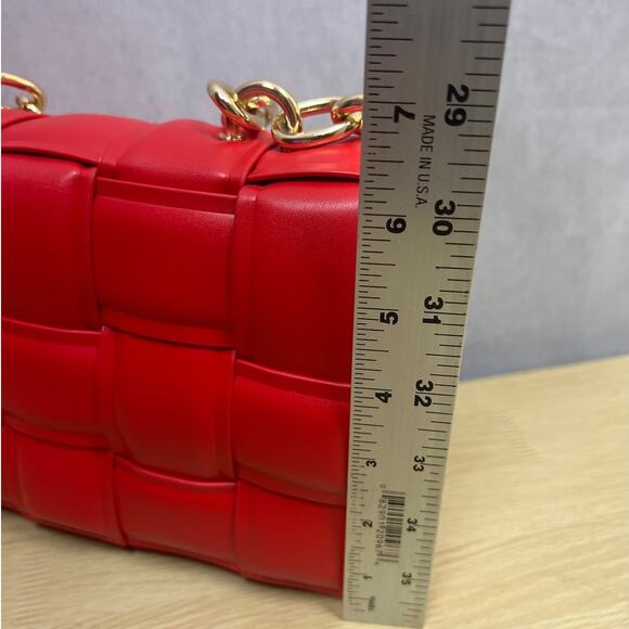 Glamorous Fancy Women Quilt MY ONE AND ONLY RED CHAIN BAG - Picture 14 of 14